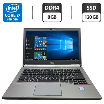 Ноутбук Fujitsu LifeBook E746 / 14" (1920x1080) IPS / Intel Core i7-6600U (2 (4) ядра по 2.6 - 3.4 GHz) / 8 GB DDR4 / 120 GB SSD / Intel HD Graphics 520 / WebCam б/в