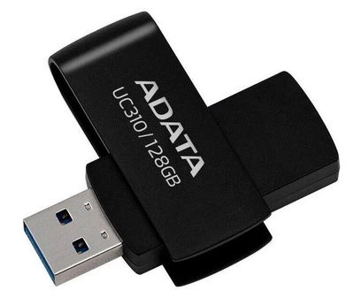 USB флеш накопичувач ADATA 128GB UC310 USB 3.2 Black (UC310-128G-RBK) 330799