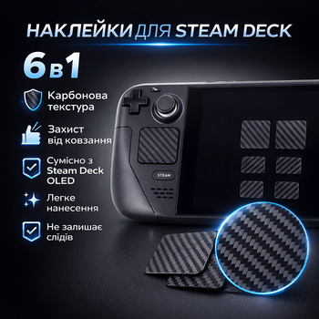 Защитные наклейки 6 в 1 для Touchpad Steam Deck,комплект накладок на сенсорную панель для Steam Deck Oled