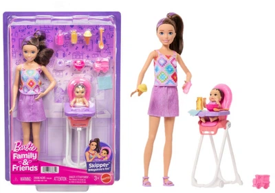 Лялька Mattel Barbie Skipper Family and Friends з дитиною та аксесуаром JJB44 WB3 (194735338849)