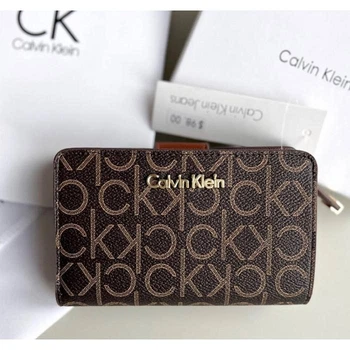 Жіночий Гаманець Кельвін Кляйн Брендовий Коричневий З Логотипом Calvin Klein - (313984)