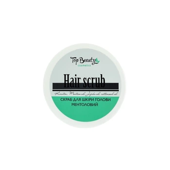 Скраб-пілінг для шкіри голови з ментолом та олією м'яти Top beauty 250 мл