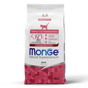 Сухой корм MONGE CAT Monoprotein Kitten для котят Говядина - 0,4 кг