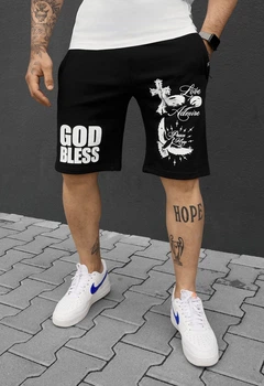 Чоловічі Шорти Стаф Трикотажні З Написом God Bless Staff L (392981)