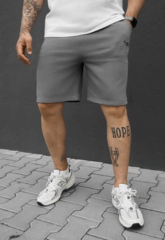 Шорты Мужские Стаф Серые Трикотажные С Логотипом Спортивные Staff Dje Gray Logo M (393488)