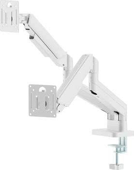 Настільне кріплення для двох моніторів Gembird 17-32" 2-10 кг White (MA-DA2-06-W)