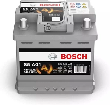 Автомобильный аккумулятор BOSCH 50Ah/540A P+ AGM S5 S5 A01 (BS 0092S5A010)
