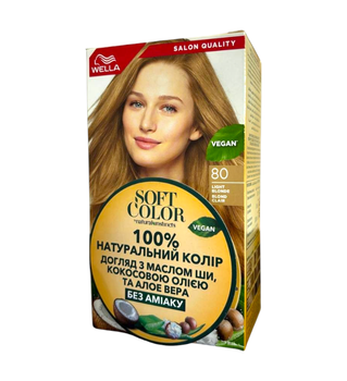 Фарба для волосся безаміачна Wella Soft Color 80 Світлий блонд 35 г 5746