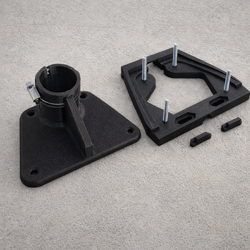 Крепление Starlink Gen 3 Kickstand на трубу 33 мм с хомутом и болтами черное