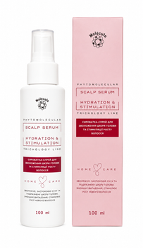 Сироватка-спрей Molecula Scalp Serum Hydration & Stimulation для зволоження шкіри голови та стимуляції росту волосся 100 мл