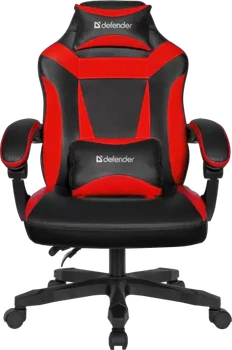 Игровое кресло Defender Master, Black/Red, экокожа (64359)