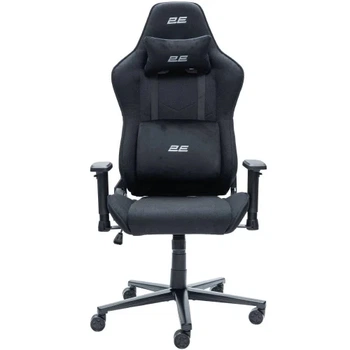 Ігрове крісло 2E GAMING BUSHIDO Lite, Black, тканина (2E-GC-BUS-ESBK)