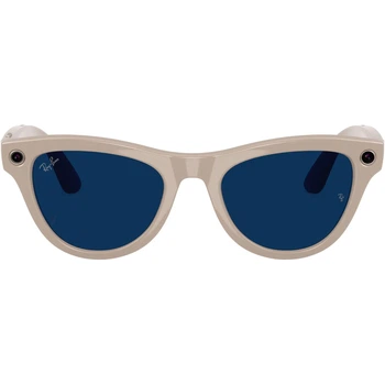 Смарт-очки Ray-Ban Meta Skyler Standard Shiny Chalky Gray Frame / Clear Sapphire Transition Lenses (RW4010 6700MF 52-20)