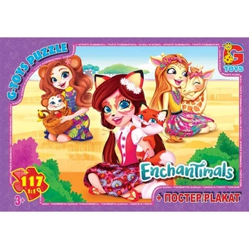 Пазлы G-Toys Enchantimals EA215 117 деталей