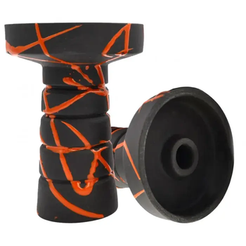 Чаша Gusto Bowls Harmony Black-Red кальянная из глины черно-красная фанел 10.5см