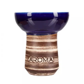 Чаша для кальяна Aroma Sierra Glaze Blue синяя 8.5см из глины классик
