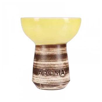 Чаша Aroma Sierra Glaze Yellow для кальяна желтая из глины 8.5см классик