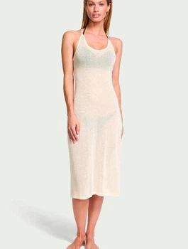 Пляжна туніка Victoria's Secret Beachwear Diamante Knit Cover-Up Midi Dress камні M
