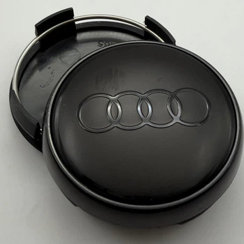 Колпачок с логотипом Audi 65 мм 60 мм ауди заглушка черная Total Black