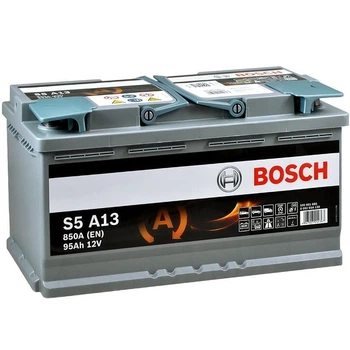 Автомобільний акумулятор Bosch S5 AGM 12В 95Ah 850A R+ для легкового авто (0 092 S5A 130)