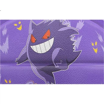 Резиновый баскетбольный мяч VEIDOORN Pokemon Collaboration No. 7 для взрослых, соревнований и тренировок, для детей и подростков, износостойкий, подходит для игры в помещении и на открытом воздухе, с изображением Генгара.