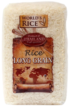 Рис Длиннозернистый Без глютена World's Rice 500 г