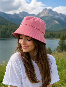 Жіноча літня лляна панама ARTKNIT 58см Кораловий (ak26531)