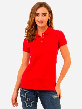 Поло женское U.S. Polo Assn 214894-ZH00A(RED WHITE) XS Красное (786660653922)