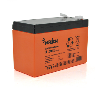 Аккумулятор AGM 12V 7Ah MERLION GL1270F2 (03247)