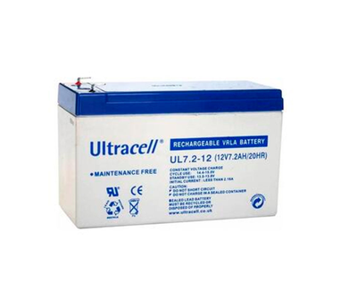 Аккумулятор AGM 12V 7.2Ah Ultracell UL7.2-12 (37159)