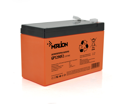 Аккумулятор AGM 12V 9Ah MERLION GP1290F2 PREMIUM (02991)