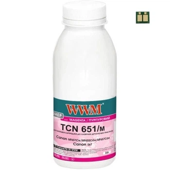 Тонер Canon MF651Cw/MF655Cdw/MF657Cdw, Canon 067 35г Magenta chip WWM (TC-Can067M-35-WWM)