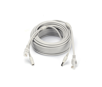 Комбинированный патч-корд RJ45 + питание (DC), 40м, серый