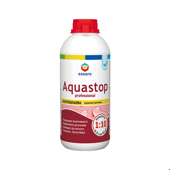 Грунтовка AQUASTOP-PROF водоразбавляемая 1:10, 0,5 л (Украина)