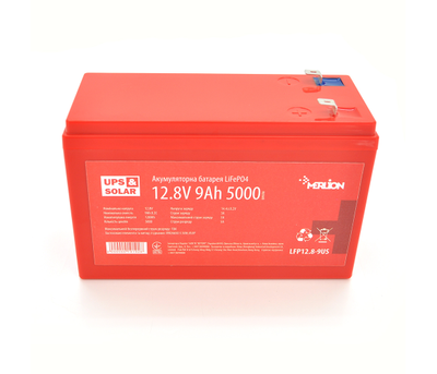 Аккумулятор LiFePO4 12.8V 9Ah MERLION для ИБП UPS (19192)