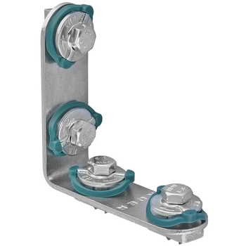 Угольник 90° Koer KCI.0202 с монтажными гайками оцинкованная сталь (KR5919)