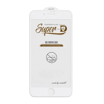 Защитное стекло на iPhone 7 Plus / iPhone 8 Plus MIETUBL Super прозрачное с белой рамкой (ЕС-2154I7PW)
