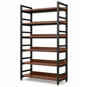 Книжковий стелаж Loft 120×32×192 см на 6 полиць CA72A Deep Walnut