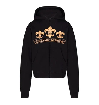 Чоловічий зіп-худі Chrome Hearts Чорний Розмір S (ZPHOD21)
