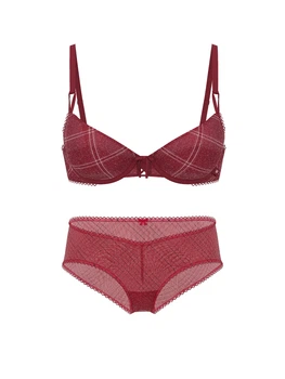 Комплект белья Victoria's Secret бюст и трусики чики 1161124711 (Красный 36D/M)