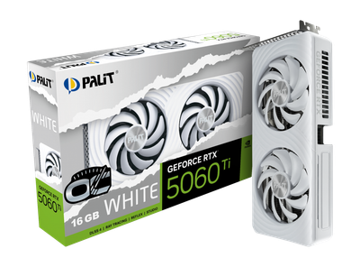 Видеокарта RTX 5060 Ti 16GB GDDR7 White OC Palit (NE7506TU19T1-GB2061M)