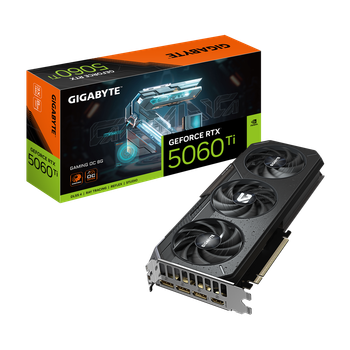 Видеокарта RTX 5060 Ti 8GB GDDR7 Gaming OC Gigabyte (GV-N506TGAMING OC-8GD)