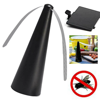 Настольный вентилятор-отпугиватель мух и насекомых Fly Fan, USB/батарейки, устройство для защиты еды Черный