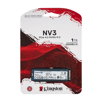 SSD накопичувач NVMe M.2 2280 1TБ Kingston NV3 PCI-Ex 4.0x4 4000/6000 МБ/с (SNV3S/1000G)