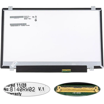 Матриця 14.0 B140RW02 V.1 (1600*900 40pin LED SLIM (вертикальні вушки) матова роз'єм праворуч знизу) для ноутбука (renew)