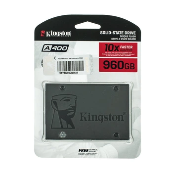 Жорсткий диск 2.5 SSD 960Gb Kingston SSDNow A400 Series SA400S37/960G (2Ch) TLC SATA-III 6Gb/s Rev3.0 зап/чит. - 450/500мб/с