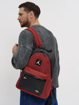 Рюкзак Jordan Jam Monogram в черно-красном цвете.