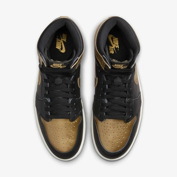 Чоловічі кросівки Air Jordan 1 Retro High OG золотистий з чорним 47.5