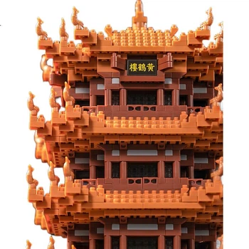 Конструктор Snaen Huanghelou, детский набор для сборки, совместимый с Lego, Particle Architecture, подарок на день рождения и Новый год для мальчиков 6-12 лет.