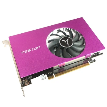Відеокарта Yeston RX550 4 ГБ 4HDMI 4 монітори, повна висота, підтримує пряме підключення HDMI, підтримує адаптери для виходів VGA та DVI-D, професійна відеокарта для кількох екранів